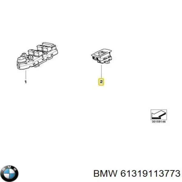 Panel przyciskowy sterowania podnośnikiem szyby przedni lewy do BMW X3 (E83)