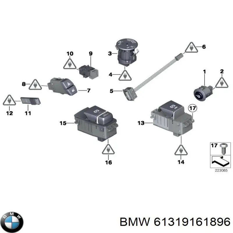 Przycisk włączania światła awaryjnego do BMW 5 (F10)