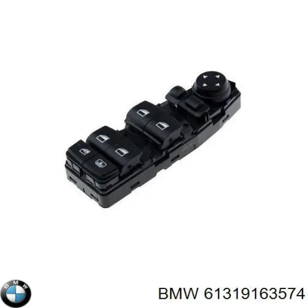 61319241956 BMW panel przyciskowy sterowania podnośnikiem szyby przedni lewy