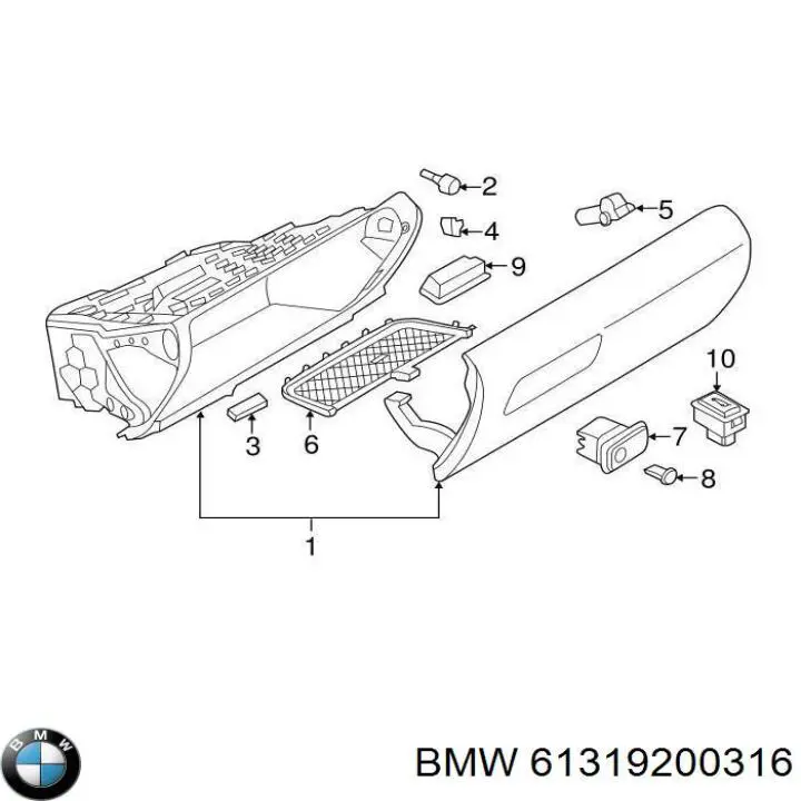 61319200316 BMW przycisk klapy bagażnika (3/5 drzwi w kabinie)