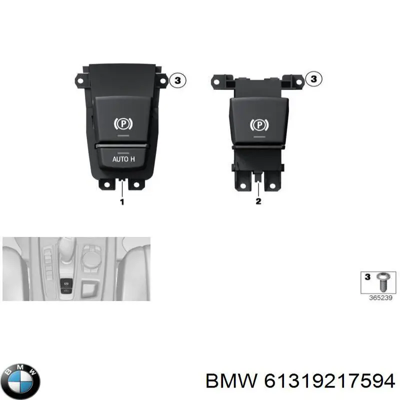 Przycisk elektromechanicznego hamulca postojowego (ręcznego) do BMW X3 (F25)