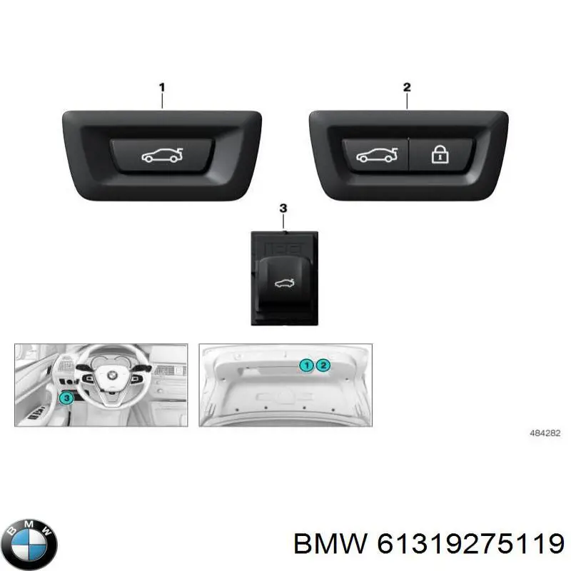 61319275119 BMW Klamka bagażnika (drzwi 3/5 tylnych) zewnętrzna