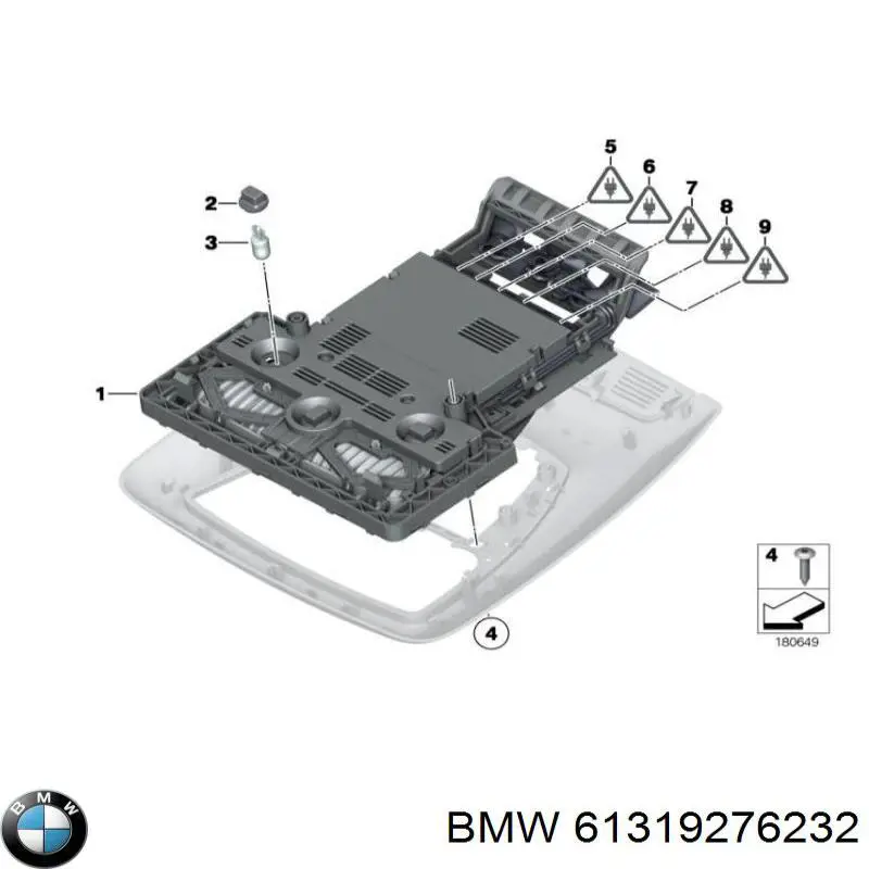 61319276232 BMW Lampka oświetlenia kabiny