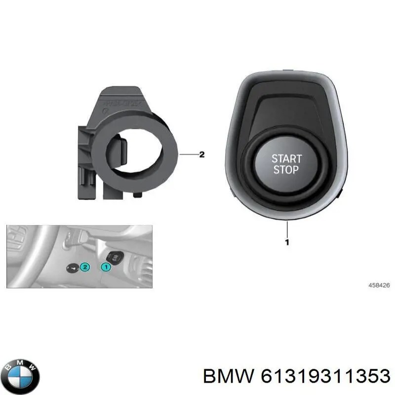 Antena (pierścień) immobilizera BMW 61319311353 cena, od 62,99 USD