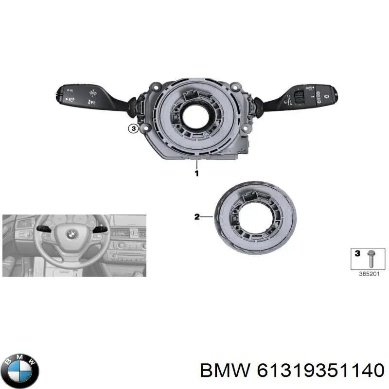 Przełącznik zespolony, w komplecie BMW 61319351140 cena, od 270,71 USD
