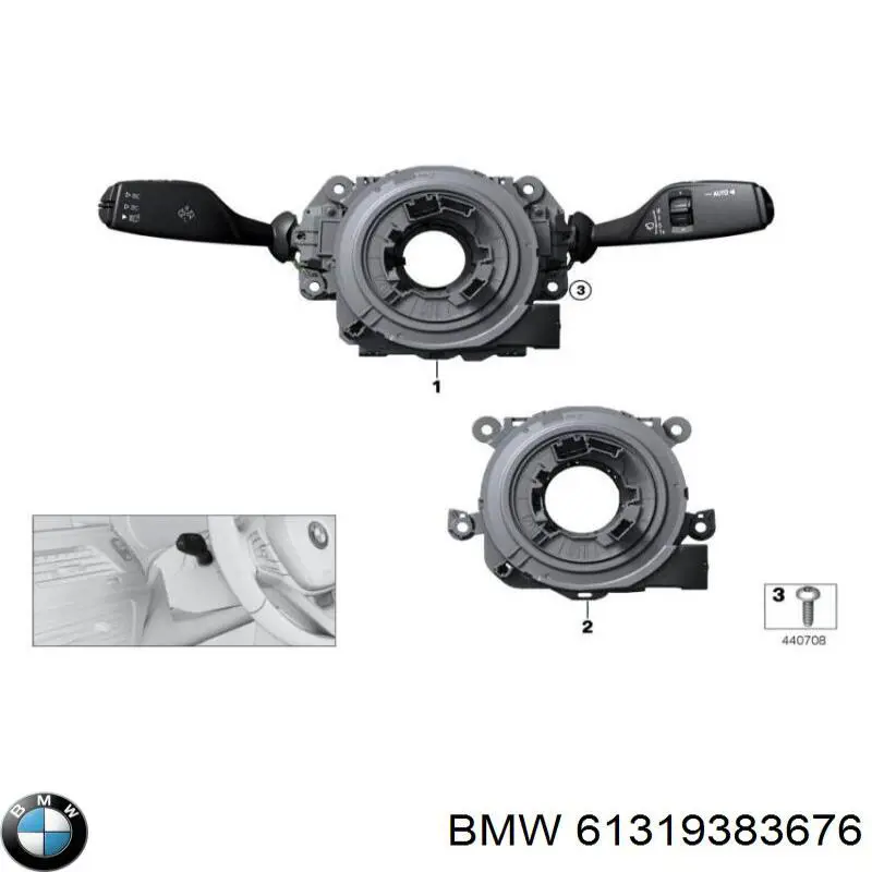 61319383676 BMW Pierścień kontaktowy AIRBAG, taśma kierownicy