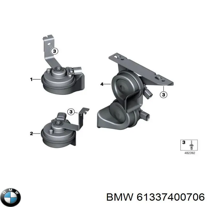 61337400706 BMW Sygnał dźwiękowy (klakson)