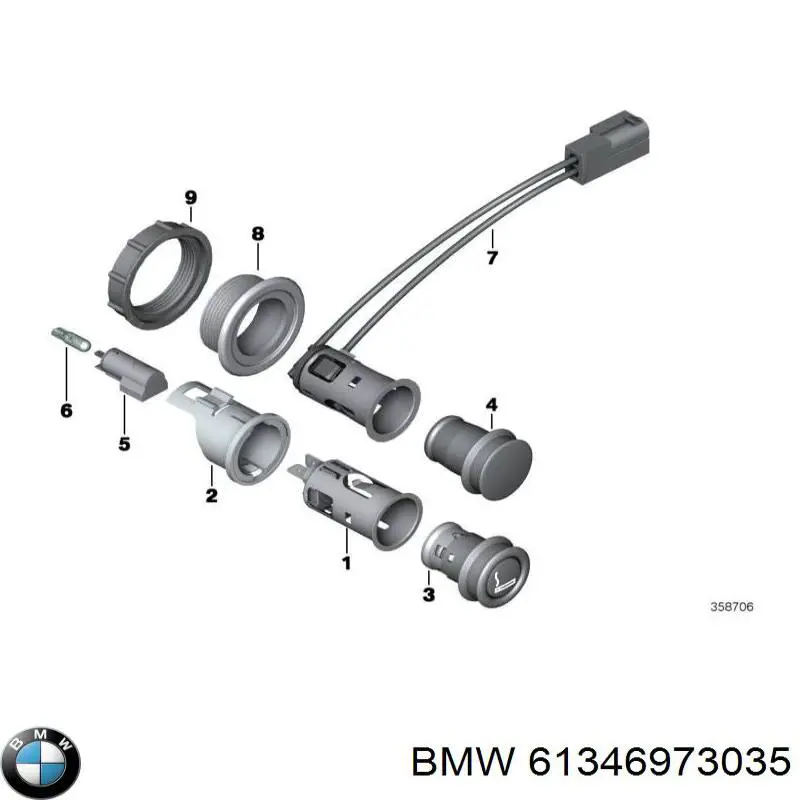  BMW 61346973035 cena, od 6,23 USD