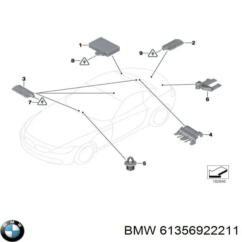 61356922211 BMW Antena