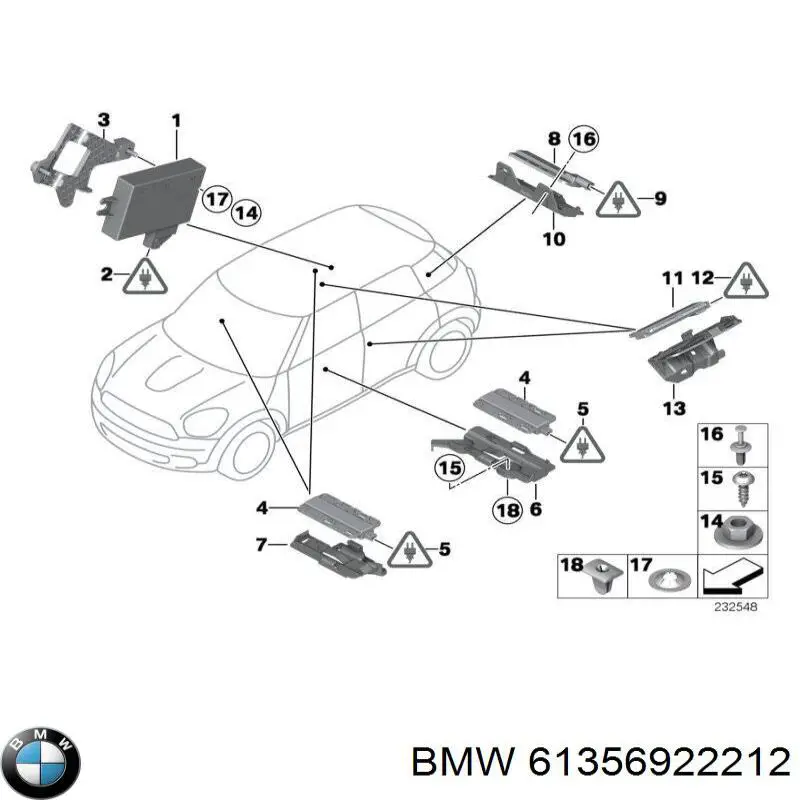 61356922212 BMW Antena