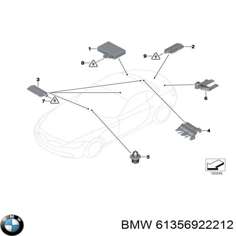 Do koszyka 61356922212 BMW Antena