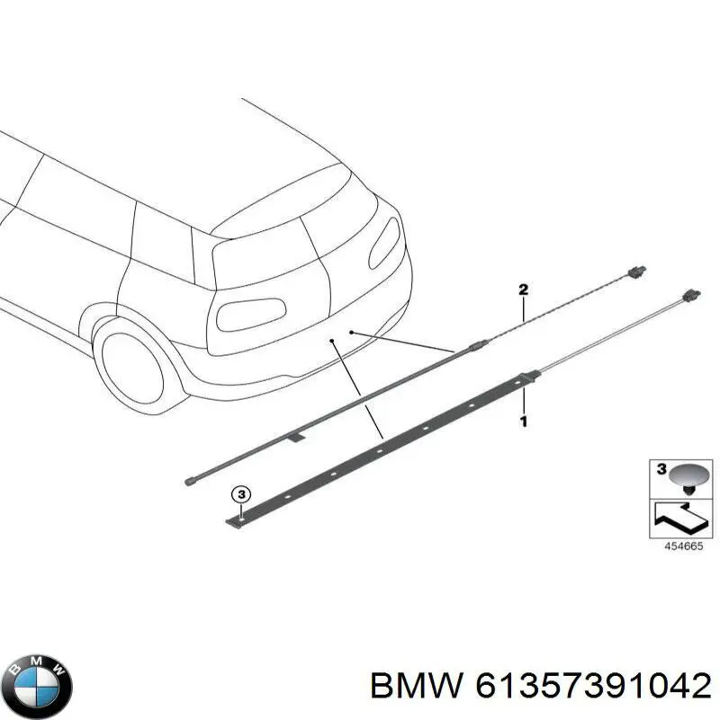 61357391042 BMW Czujnik otwierania klapy bagażnika/drzwi tylnych