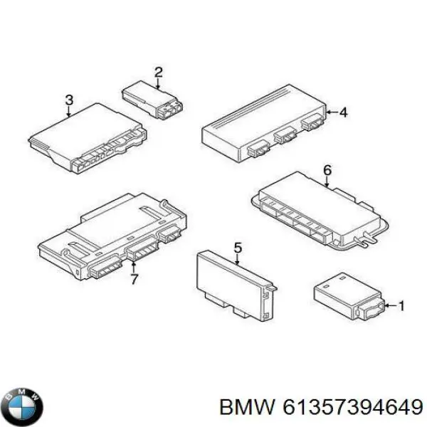 Sterownik klapy bagażnika (3/5 drzwi tylnych) BMW 61357394649 cena, od 164,36 USD