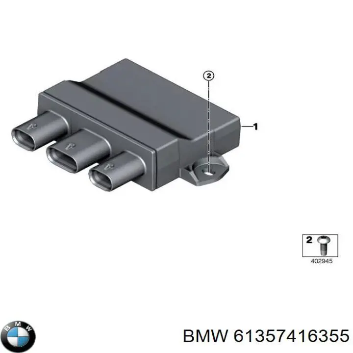 61357416355 BMW Sterownik klapy bagażnika (3/5 drzwi tylnych)