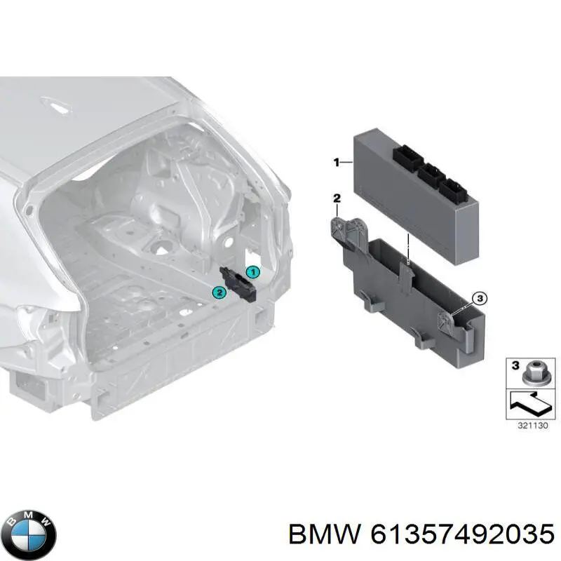 Sterownik klapy bagażnika (3/5 drzwi tylnych) BMW 61357492035 cena, od 184,92 USD
