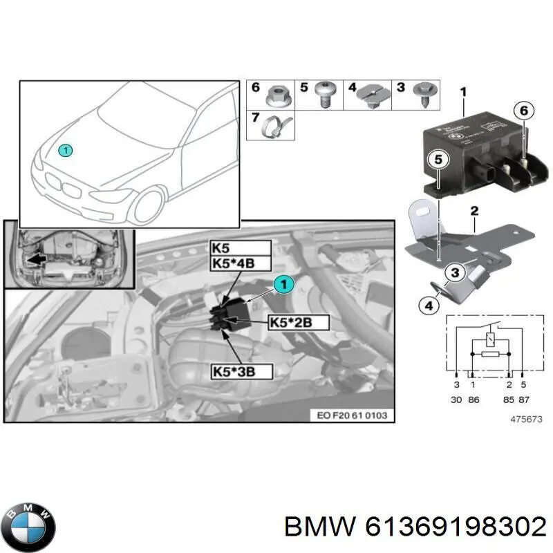Przekaźnik kierunkowskazów BMW 61369198302 cena, od 62,99 USD