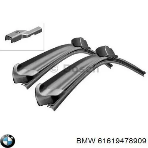 Pióro wycieraczki szyby przedniej, zestaw (2 szt.) 61619478909 BMW
