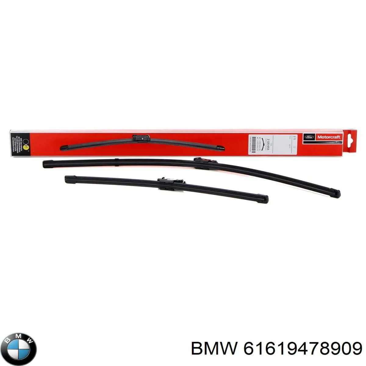 Pióro wycieraczki szyby przedniej, zestaw (2 szt.) 61619478909 BMW