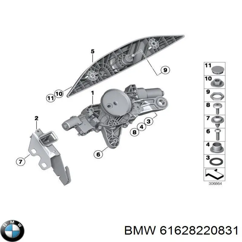 Mechanizm wycieraczek BMW 61628220831 cena, od 59,35 USD