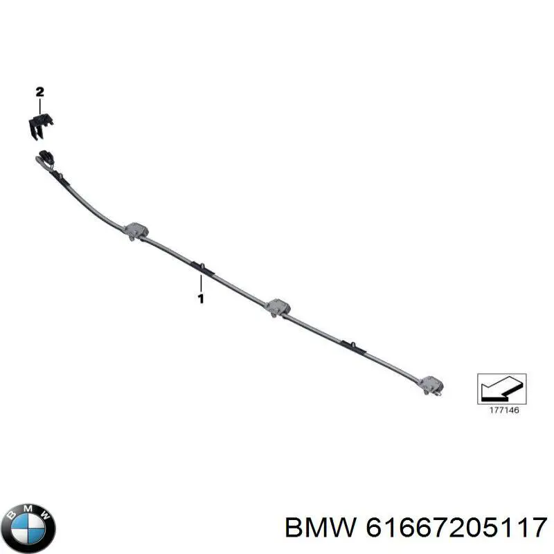 Dysza spryskiwacza szyby przedniej BMW 61667205117 cena, od 73,60 USD