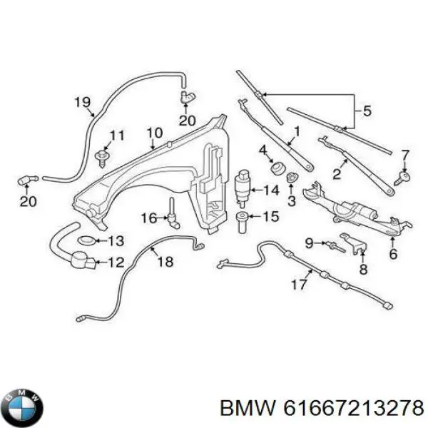 Wlew zbiornika spryskiwaczy do BMW X3 (F25)