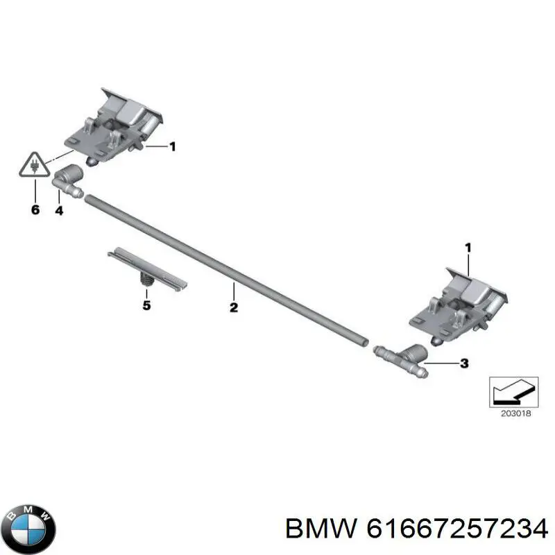 Dysza spryskiwacza szyby przedniej BMW 61667257234 cena, od 93,93 USD