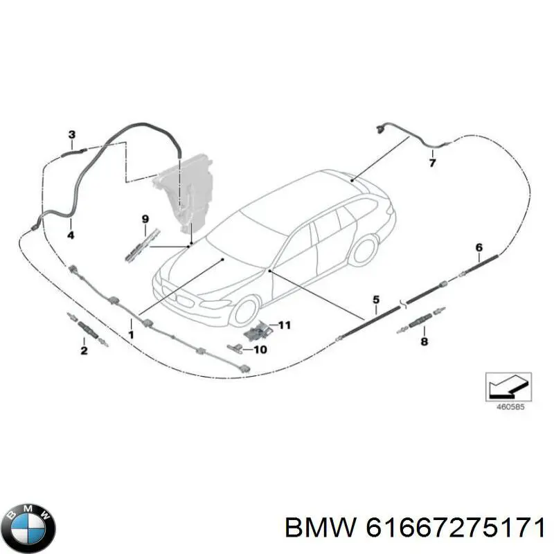 Dysza spryskiwacza szyby przedniej BMW 61667275171 cena, od 92,42 USD