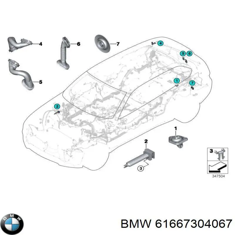 Do koszyka 61667304067 BMW Zbiorniczek spryskiwacza szyb