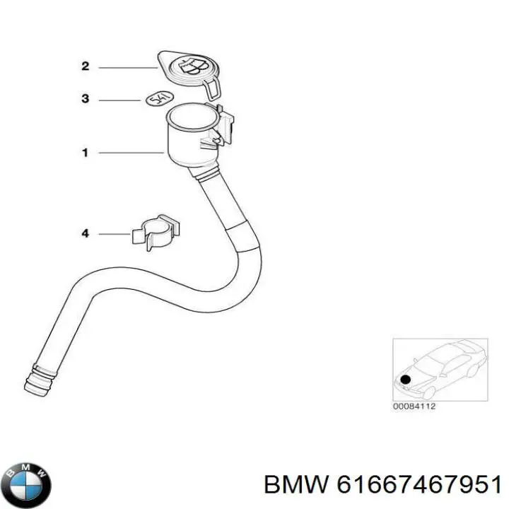 Korek zbiornika spryskiwacza BMW 61667467951 cena, od 7,68 USD