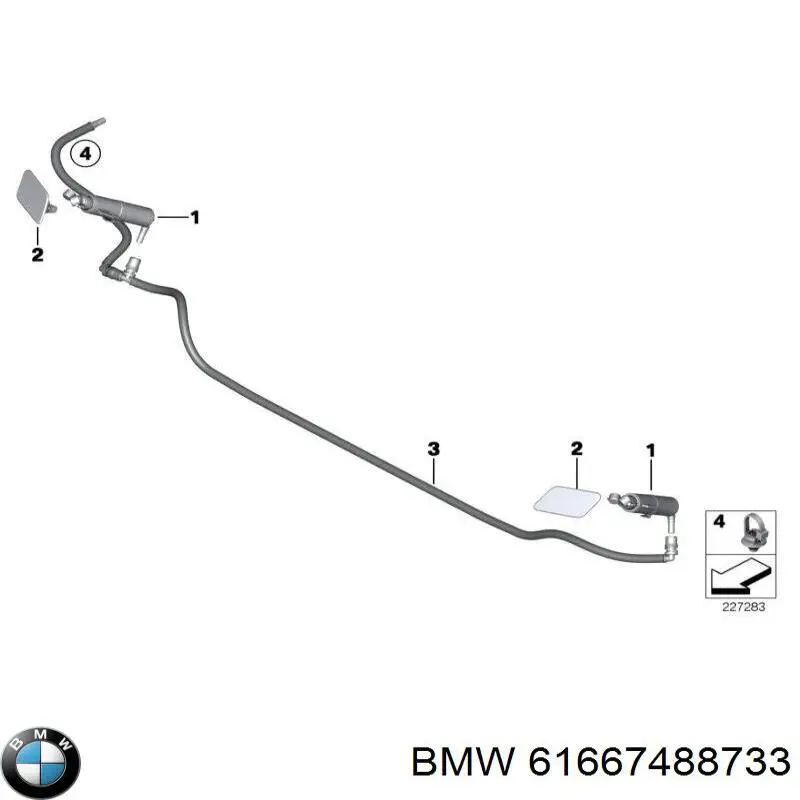 Dysza spryskiwacza reflektora przedniego BMW 61667488733 cena, od 24,86 USD