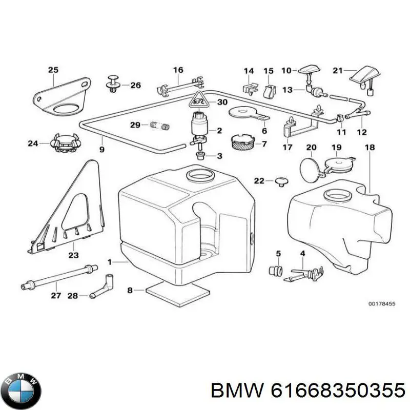 Dysza spryskiwacza szyby przedniej BMW 61668350355 cena, od 22,19 USD