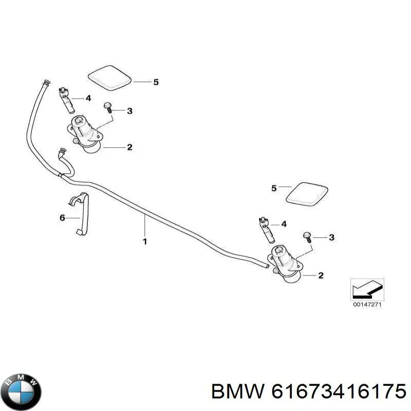 61673416175 BMW Nakładka (pokrywa) lusterka wstecznego lewa