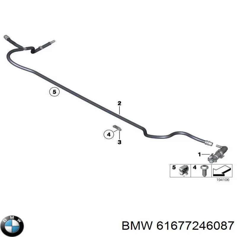 Dysza spryskiwacza reflektora przedniego lewego BMW 61677246087 cena, od 28,51 USD