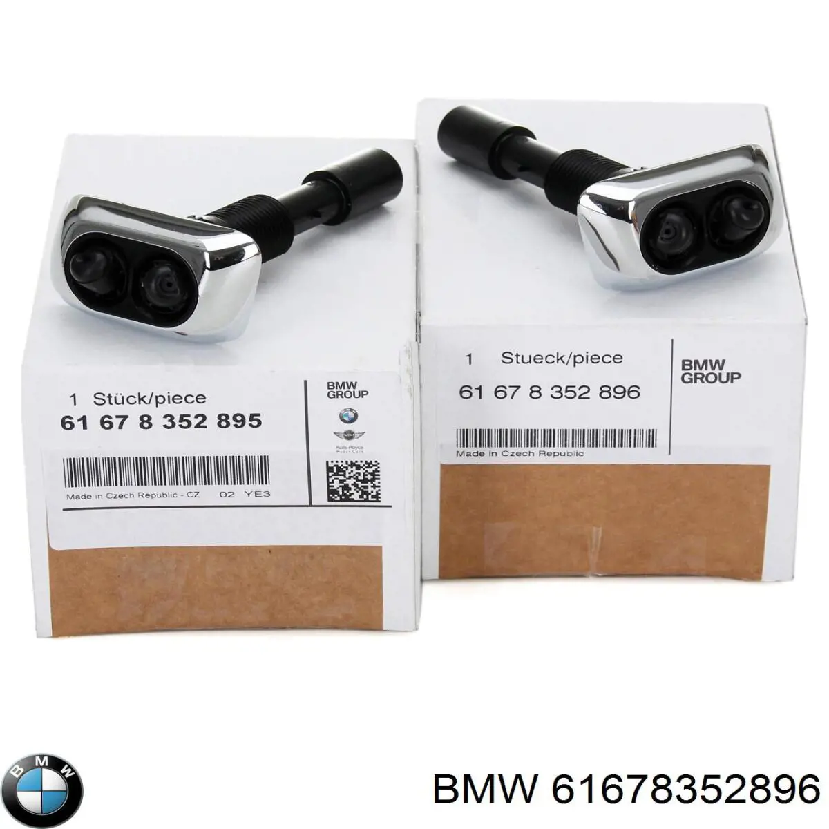 Do koszyka 61678352896 BMW Dysza spryskiwacza reflektora przedniego prawego