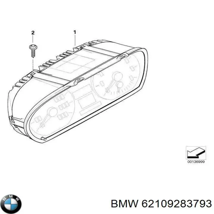 62116953387 BMW deska rozdzielcza