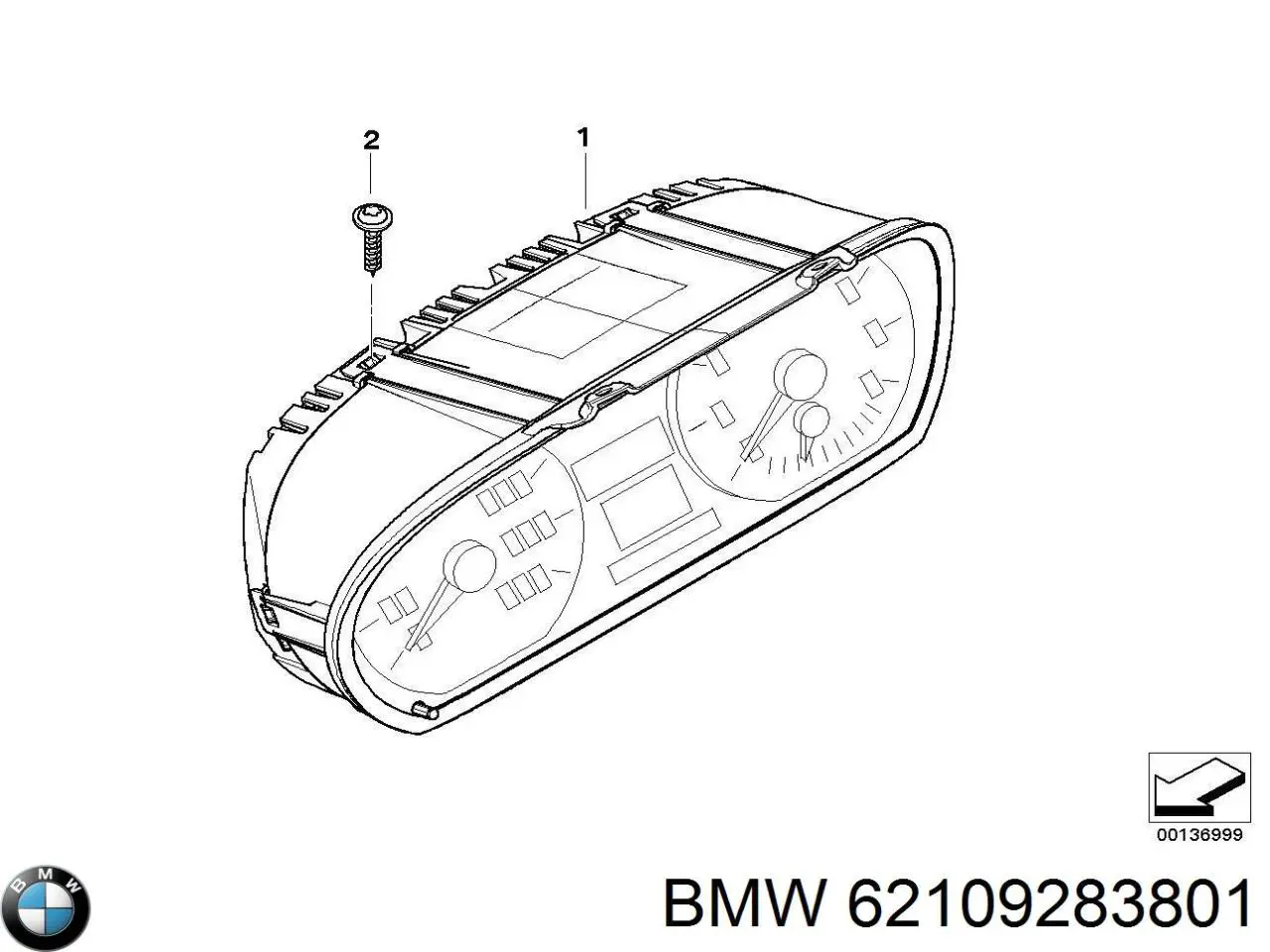 62109110195 BMW deska rozdzielcza