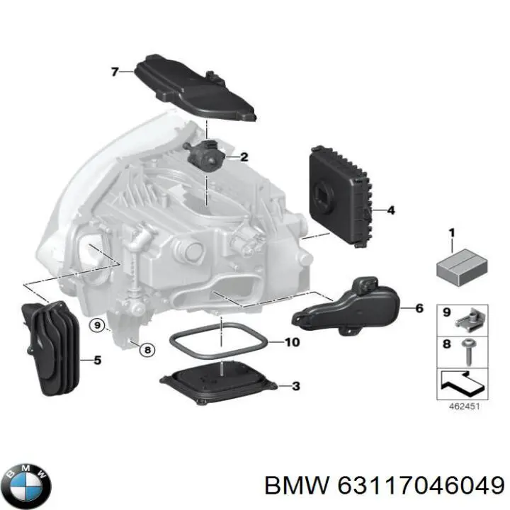 Korektor swiatel BMW 63117046049 cena, od 80,66 USD