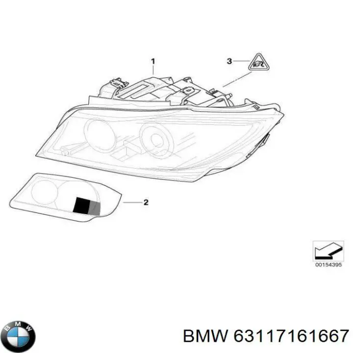 Do koszyka 63117161667 BMW Reflektor lewy