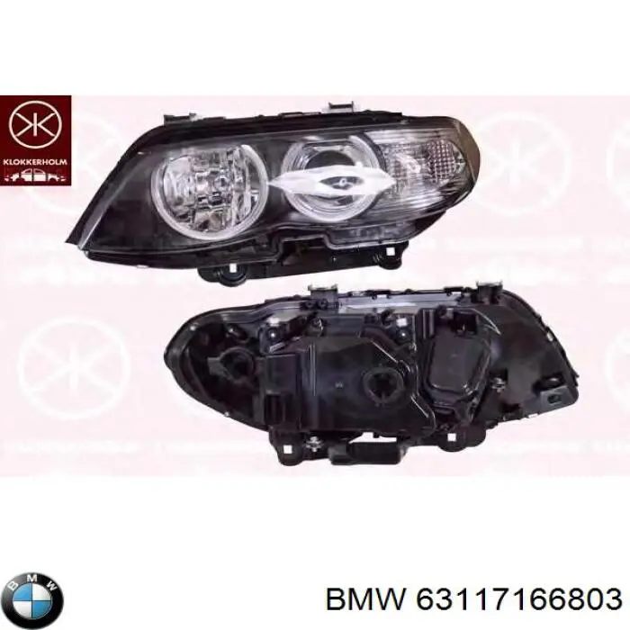 63117166803 BMW reflektor lewy