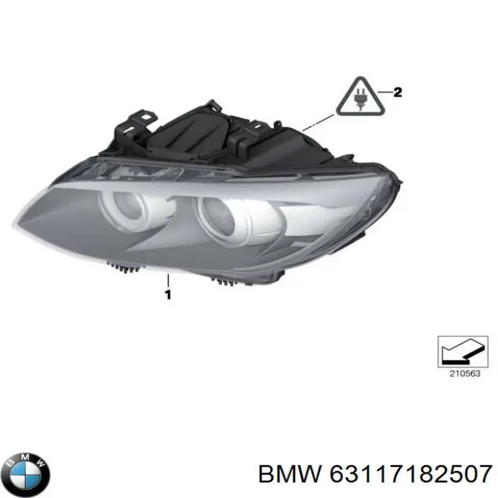 63117182507 BMW Reflektor lewy