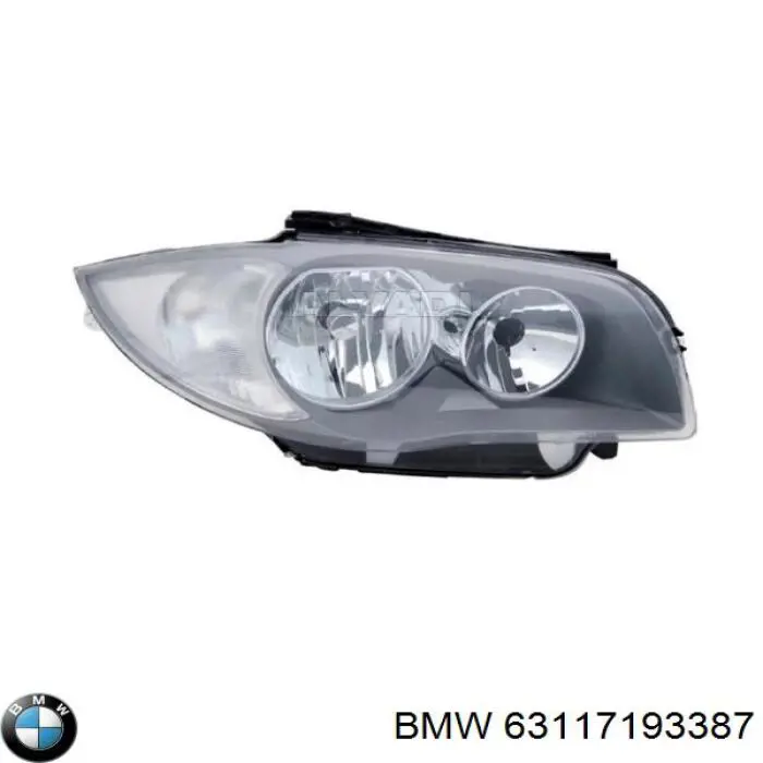 63117193387 BMW reflektor lewy