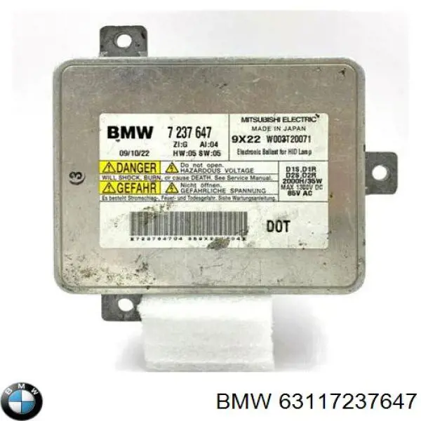 Ksenon, sterownik BMW 63117237647 cena, od 44,69 USD