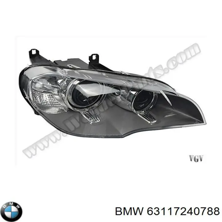 Reflektor prawy BMW 63117240788
