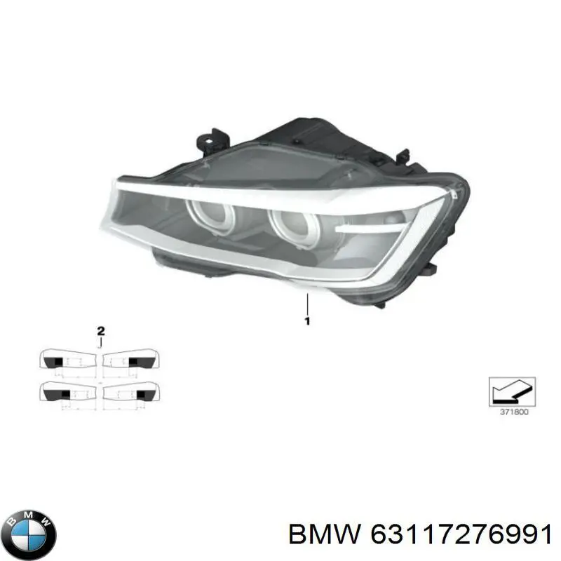 63117276991 BMW reflektor lewy