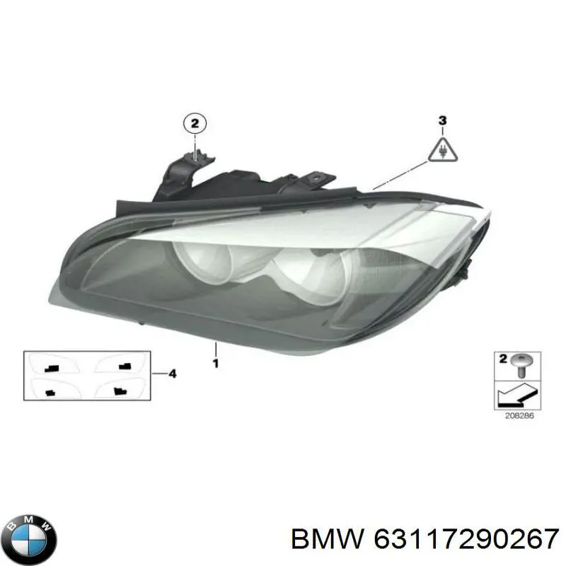 Reflektor lewy BMW 63117290267 cena, od 954,82 USD