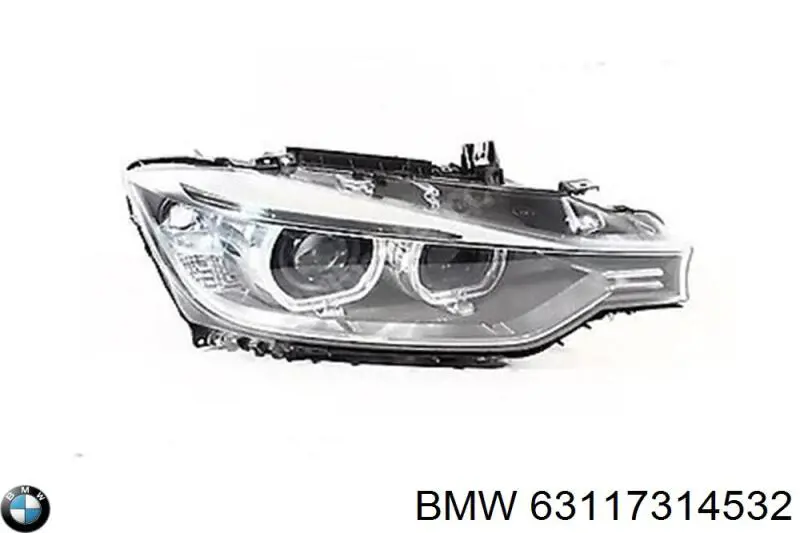 63117314532 BMW Reflektor prawy