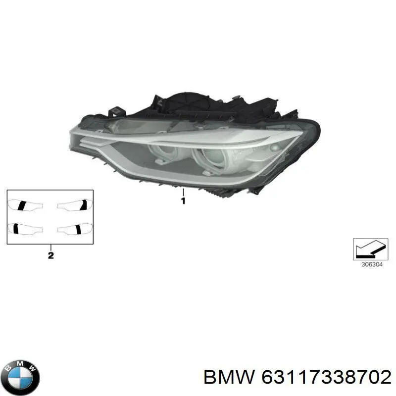 Reflektor prawy 63117338702 BMW