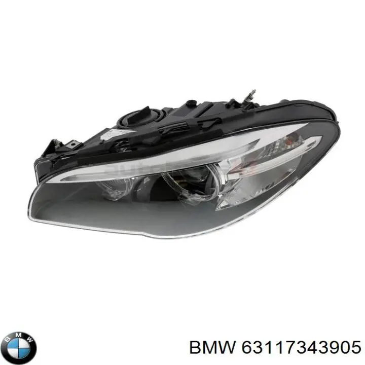 63117343905 BMW Reflektor lewy