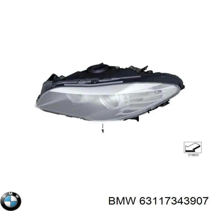 Do koszyka 63117343907 BMW Reflektor lewy