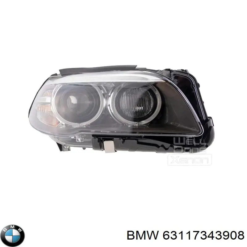 Do koszyka 63117343908 BMW Reflektor prawy